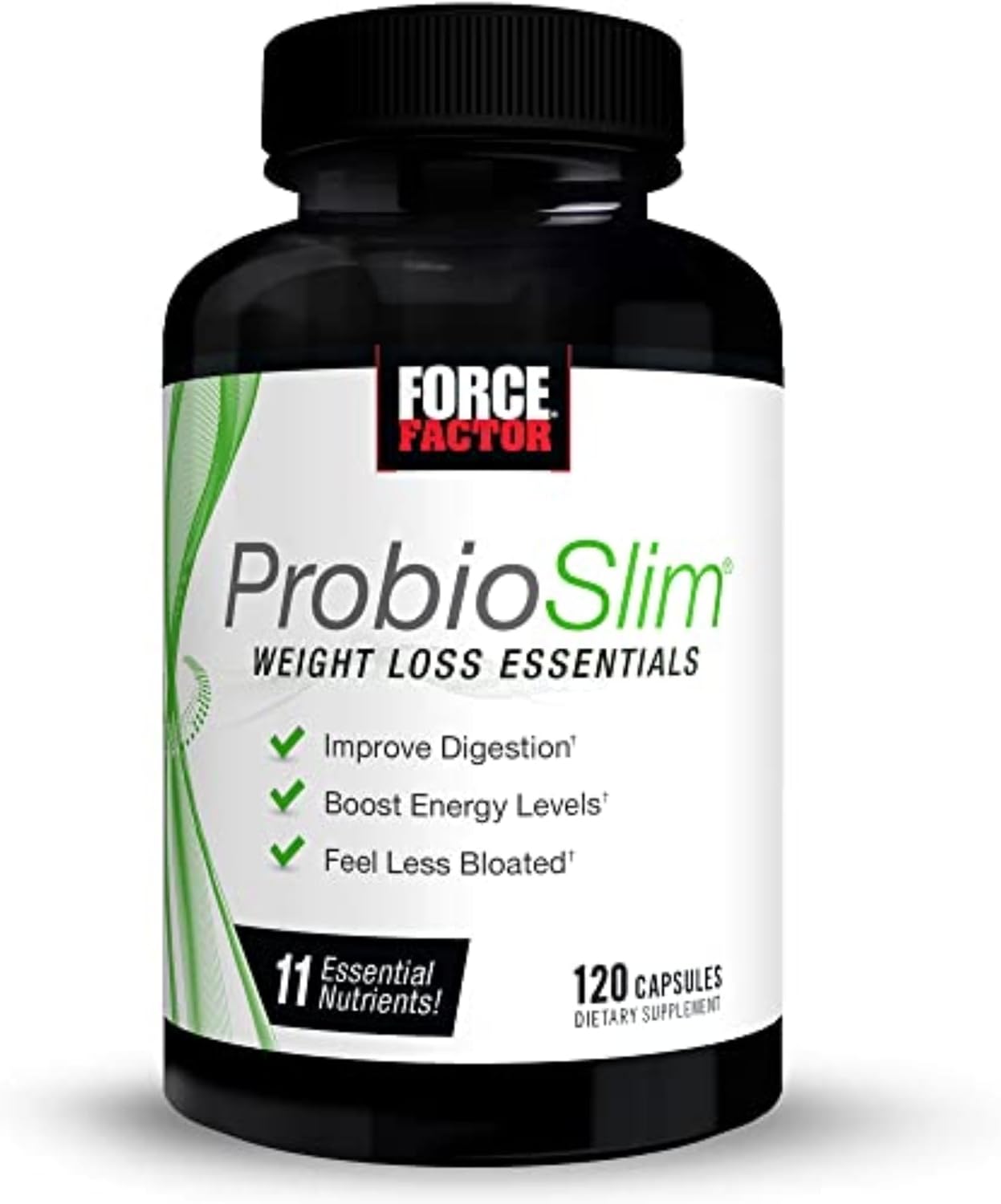 Force Factor ProbioSlim - Suplemento para el Control de Peso con Probióticos y Té Verde, 120 Cápsulas