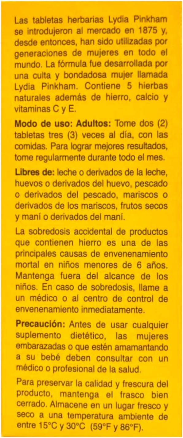 Lydia Pinkham Suplemento Herbal - 150 Comprimidos (Paquete de 2)