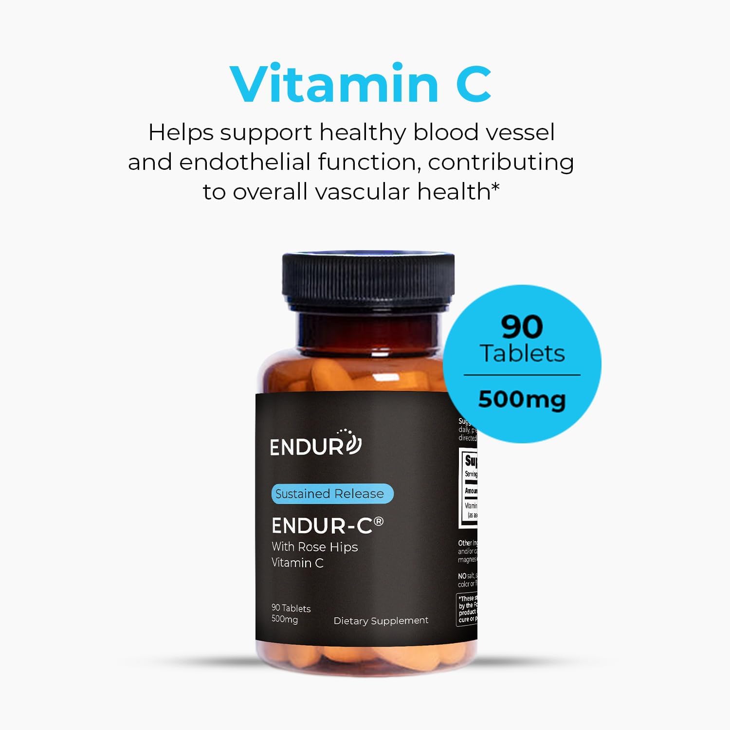 Endur ENDUR-C Vitamina C con Escaramujo – 500 mg (90 Comprimidos)