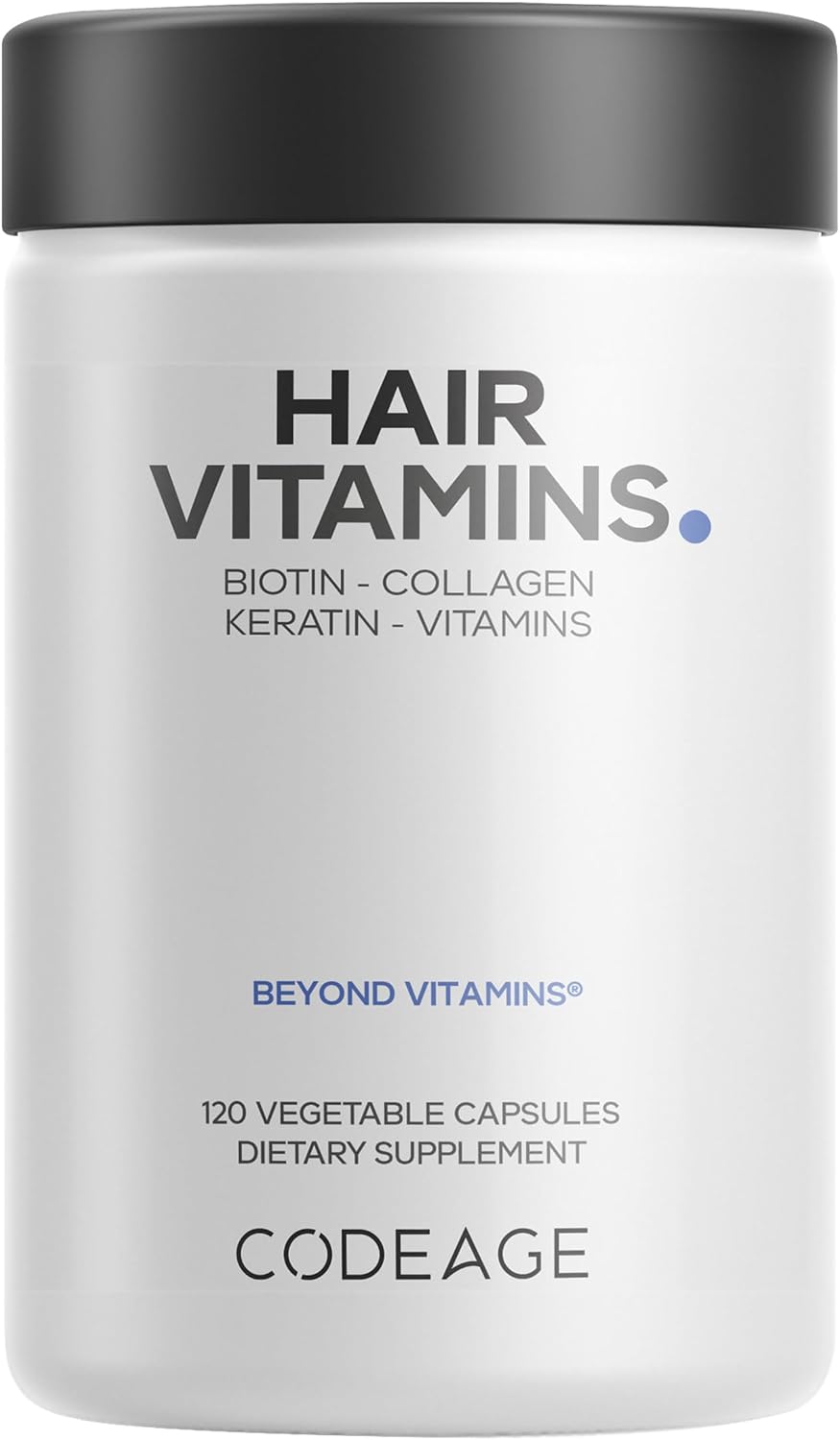 Codeage Hair Vitamins: Biotina 10000 mcg para Cabello y Uñas - 120 Cápsulas