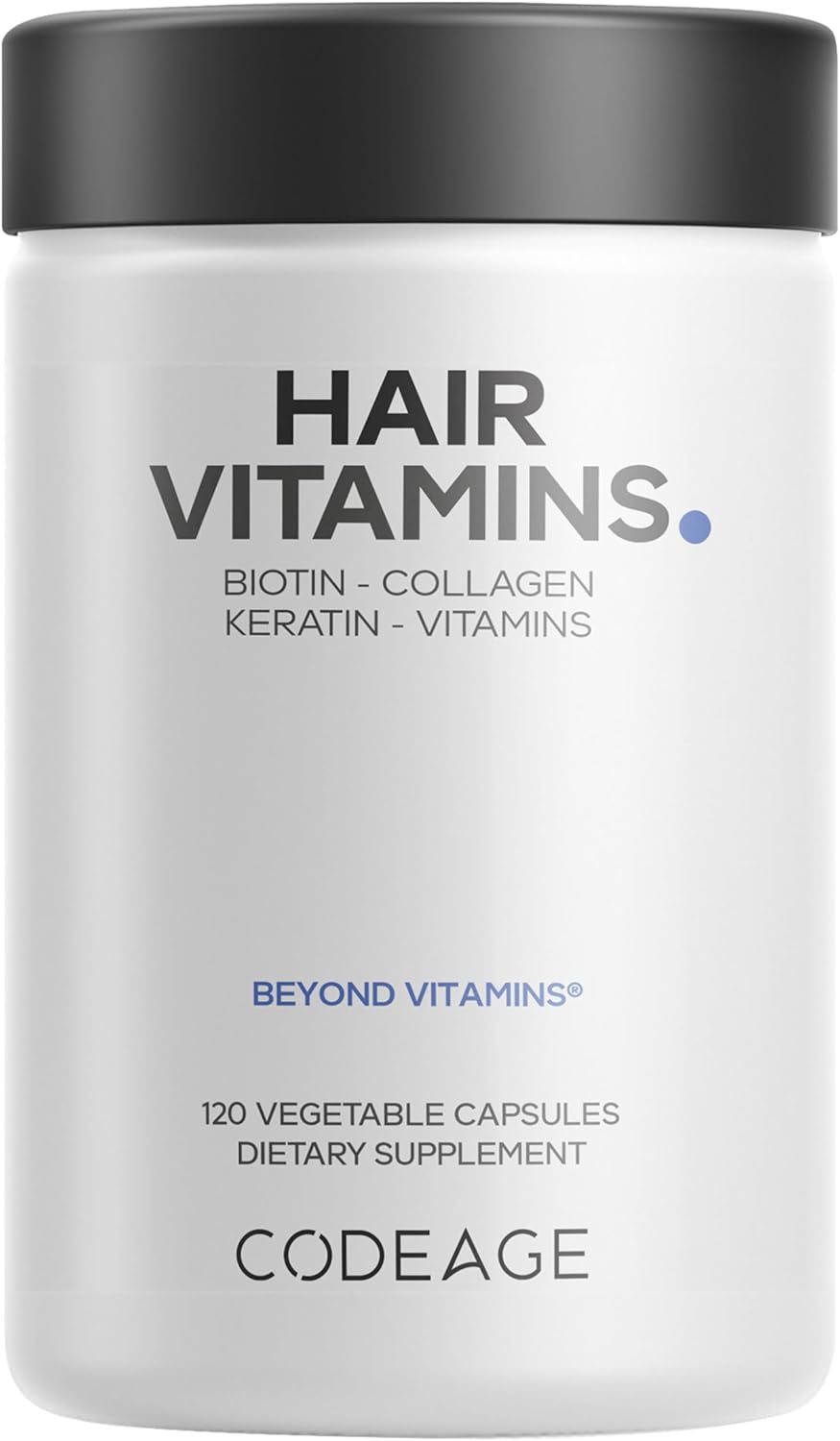 Codeage Vitaminas para el Cabello con Biotina 10000 mcg, Queratina, Colágeno y Vitaminas - 2 Envases