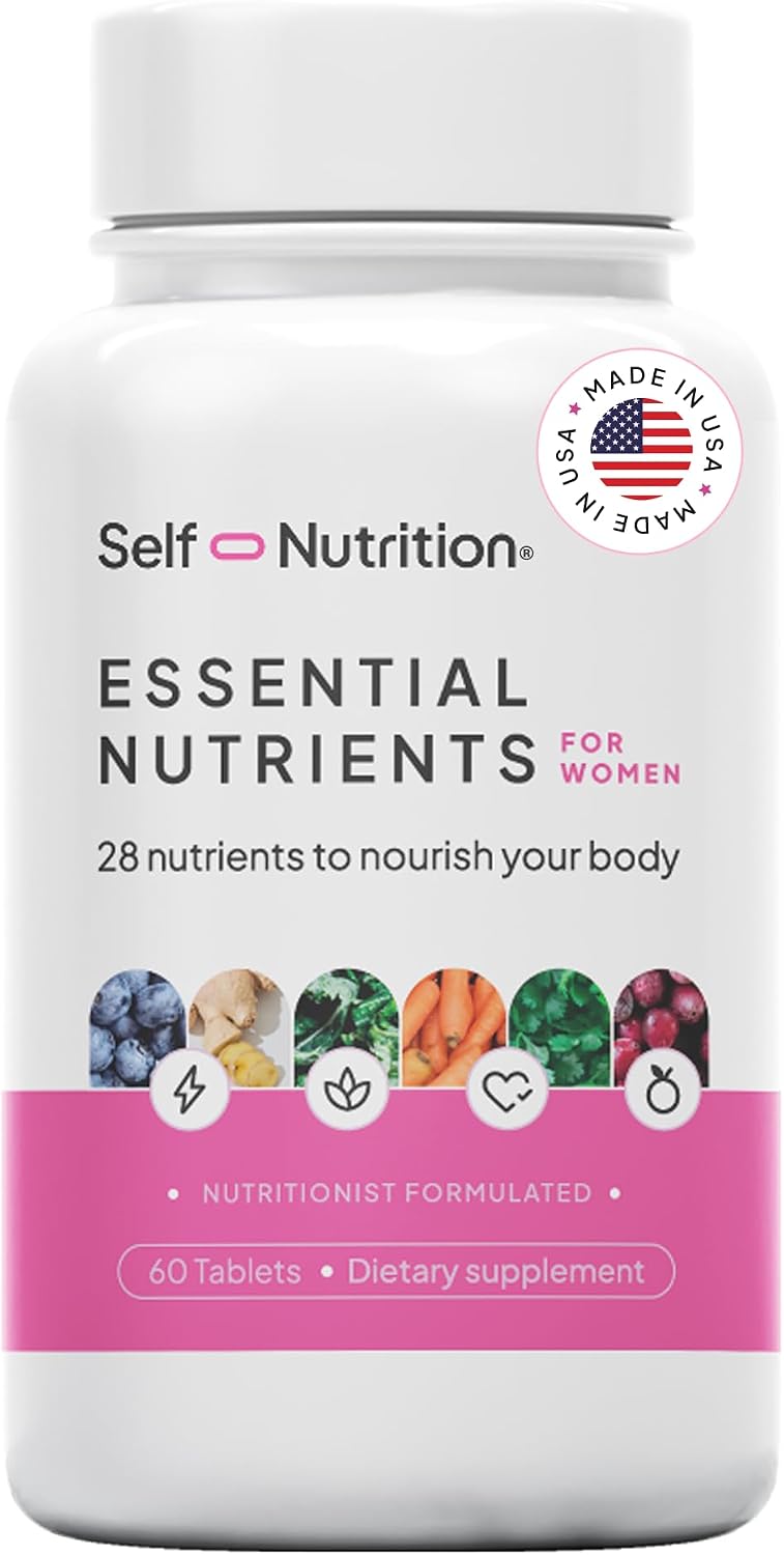 SELF NUTRITION Multivitamínico Vegano para Mujeres - 28 Nutrientes - 1 Dosis Diaria - 60 Días