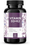 naturalkraft Vitamina D3 + K2 20.000 UI + 200 mcg Depot, 180 Cápsulas Veganas