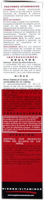 SSS Tonic Complejo Vitamínico con Hierro - Pack de 3 Botellas de 295 ml