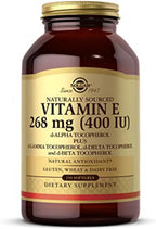 Solgar Vitamin E 268 mg (400 IU), 250 Softgels - Natural Antioxidant, Skin & Immune Support - Naturally Sourced Vitamin E - Gluten-Free, Dairy-Free - 250 Servings