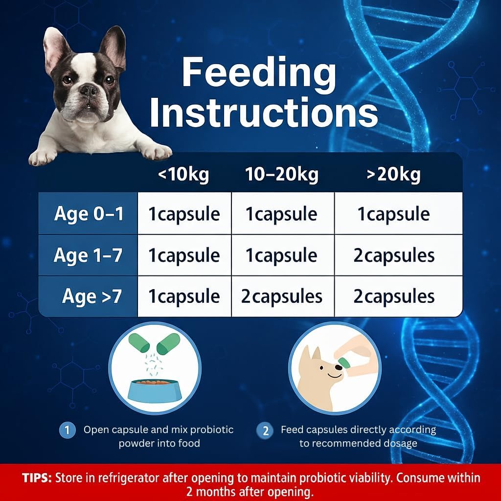 Dr. Kiwi O'dogcat Probióticos para Perros - Salud Digestiva e Inmunitaria