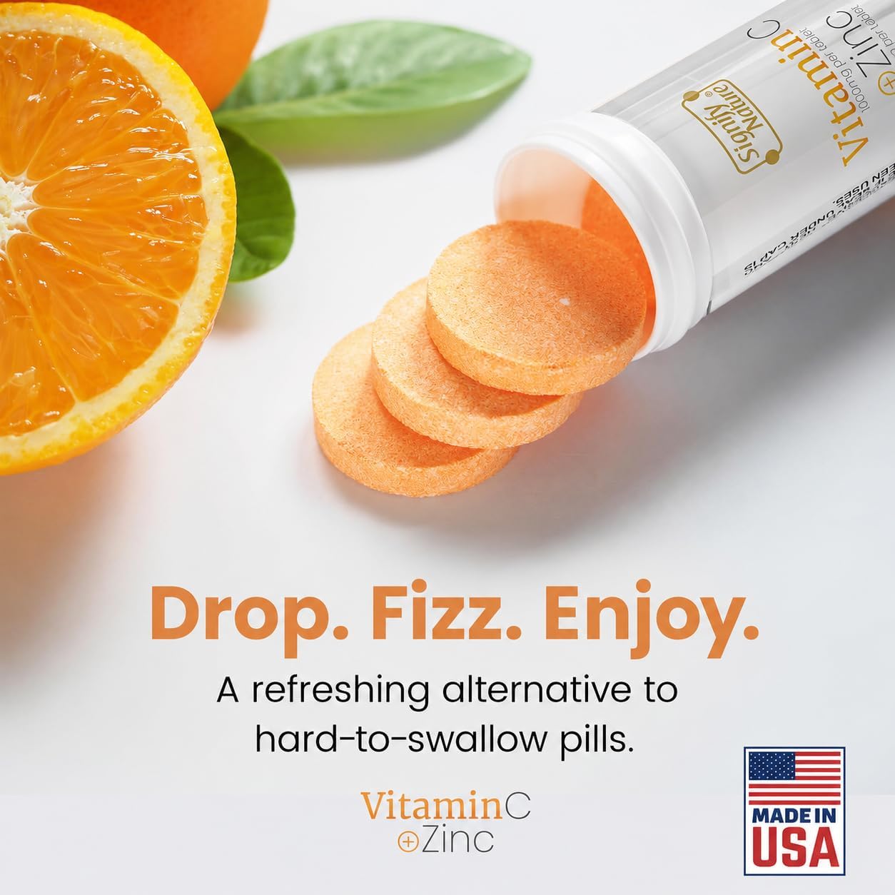 SIGNIFY NATURE Vitamina C 1000mg Efervescente con Zinc - 40 Comprimidos