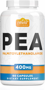 Harvest Naturals Palmitoylethanolamida (PEA) 400mg, 60 Cápsulas