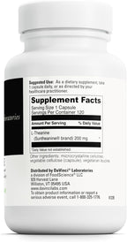 DAVINCI Labs L-Teanina - Suplemento para la concentración, el enfoque y la relajación - 200 mg por ración - 120 cápsulas vegetarianas