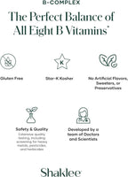 Shaklee - Complejo B - Impulso de Energía con Sistema de Absorción Bioactivada Patentado - Vitaminas B para el Bienestar - Apoya la Energía, Salud Cardiovascular y Cerebral - 240 Comprimidos