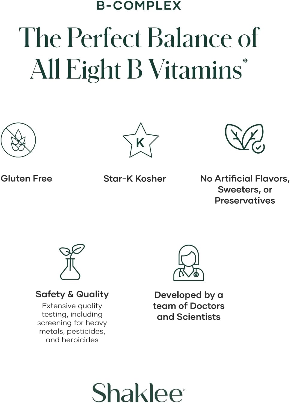 Shaklee - Complejo B - Impulso de Energía con Sistema de Absorción Bioactivada Patentado - Vitaminas B para el Bienestar - Apoya la Energía, Salud Cardiovascular y Cerebral - 240 Comprimidos
