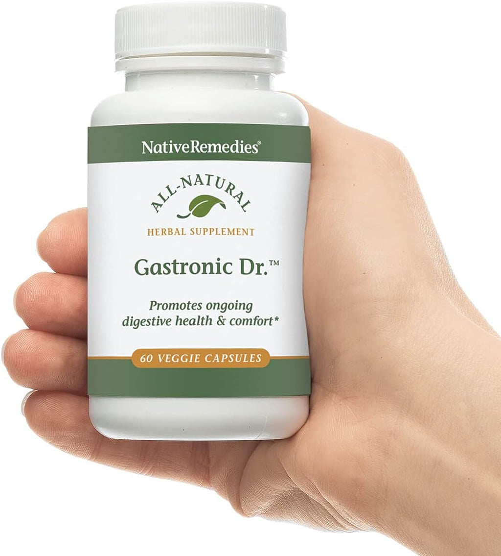 Native Remedies Gastronic Dr. para Perros - Suplemento Herbal Natural para una Digestión Saludable - 60 Cápsulas Veganas