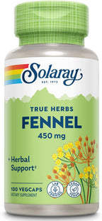 Solaray Semillas de Hinojo 450mg - 100 Cápsulas Veganas