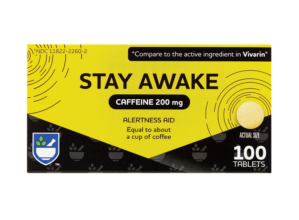 Rite Aid Stay Awake Cafeína 200 mg, 100 Comprimidos