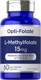 Carlyle L-Metilfolato 15 mg | 60 Cápsulas | Alta Potencia | Metilfolato Activado 5-MTHF