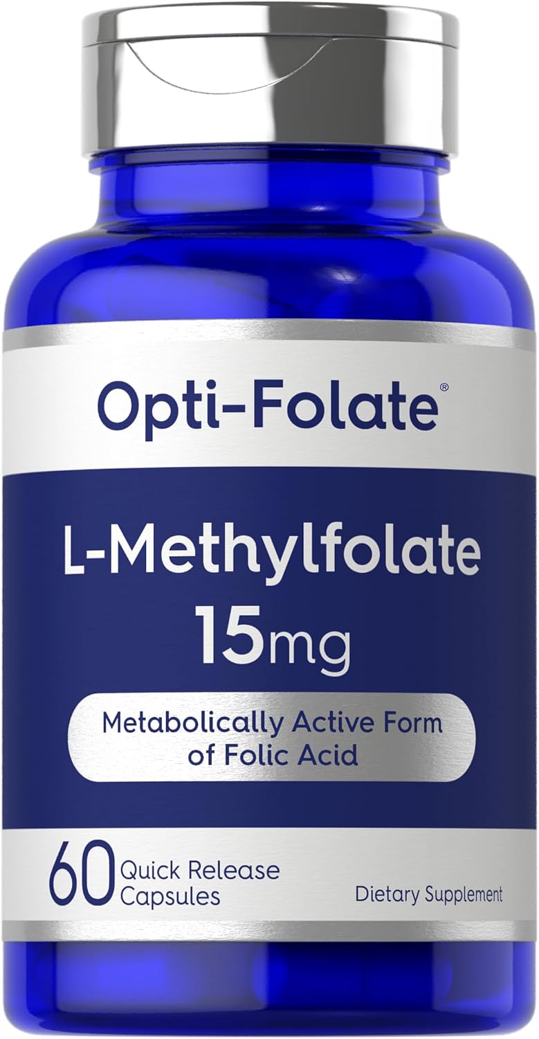 Carlyle L-Metilfolato 15 mg | 60 Cápsulas | Alta Potencia | Metilfolato Activado 5-MTHF