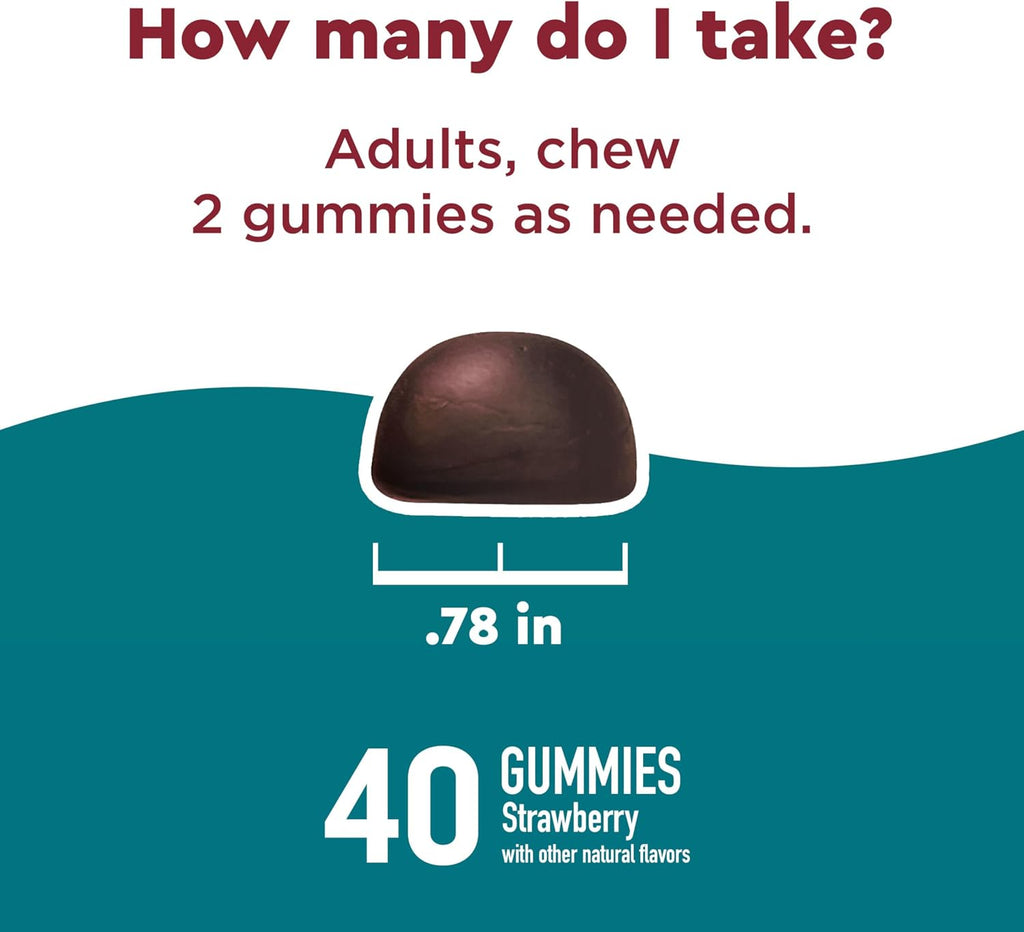 Nature Made Wellblends Stress Relief Gummies, L-teanina 200 mg y GABA 100 mg, 40 gomitas sabor fresa