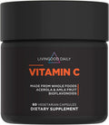 Livingood Daily Vitamina C 3 en 1 a Base de Alimentos Integrales con Acerola y Amla y Bioflavonoides Cítricos, 60 Cápsulas