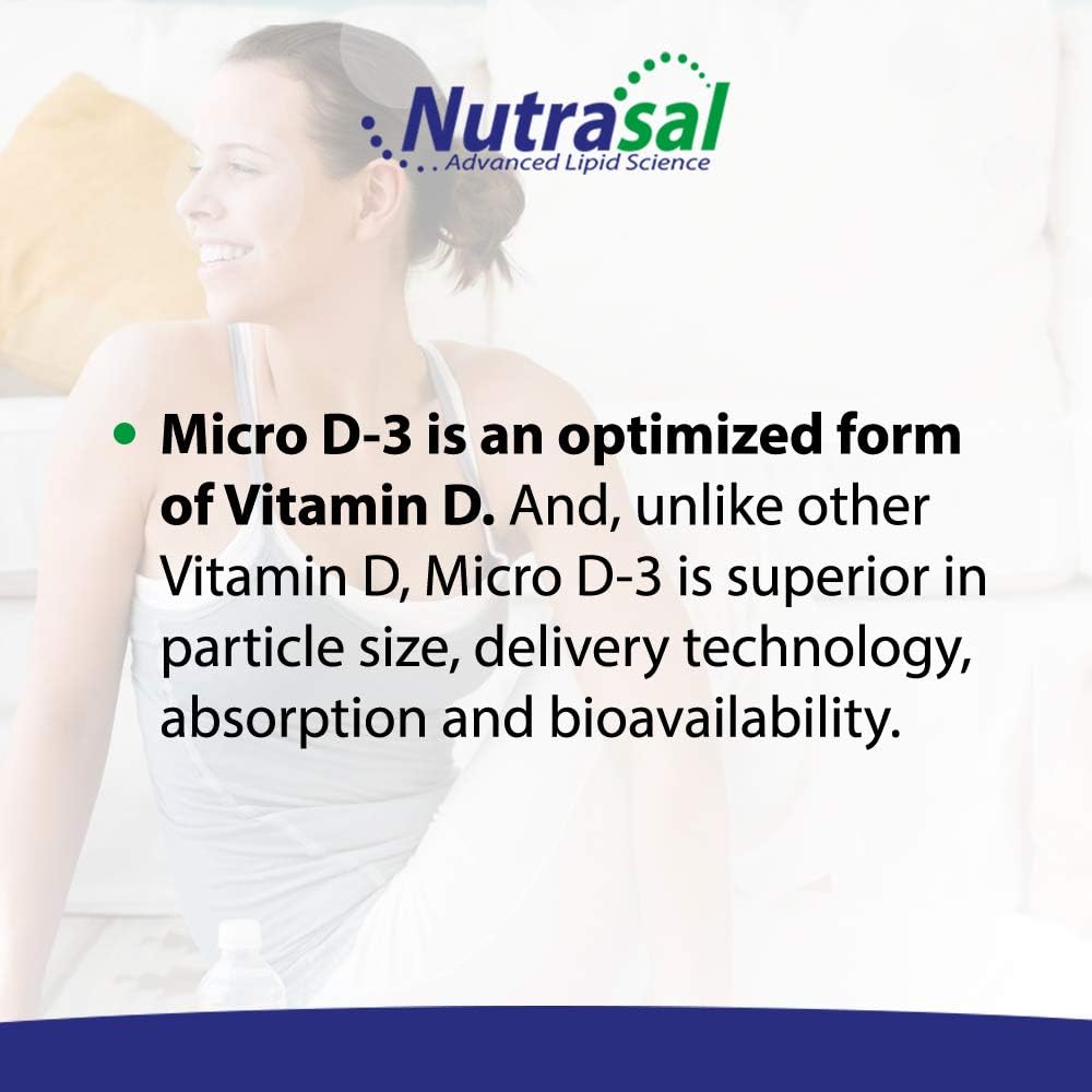 Nutrasal Micro D3 Gotas de Vitamina D3 - Alta Concentración 2 Millones UI - 30 ml