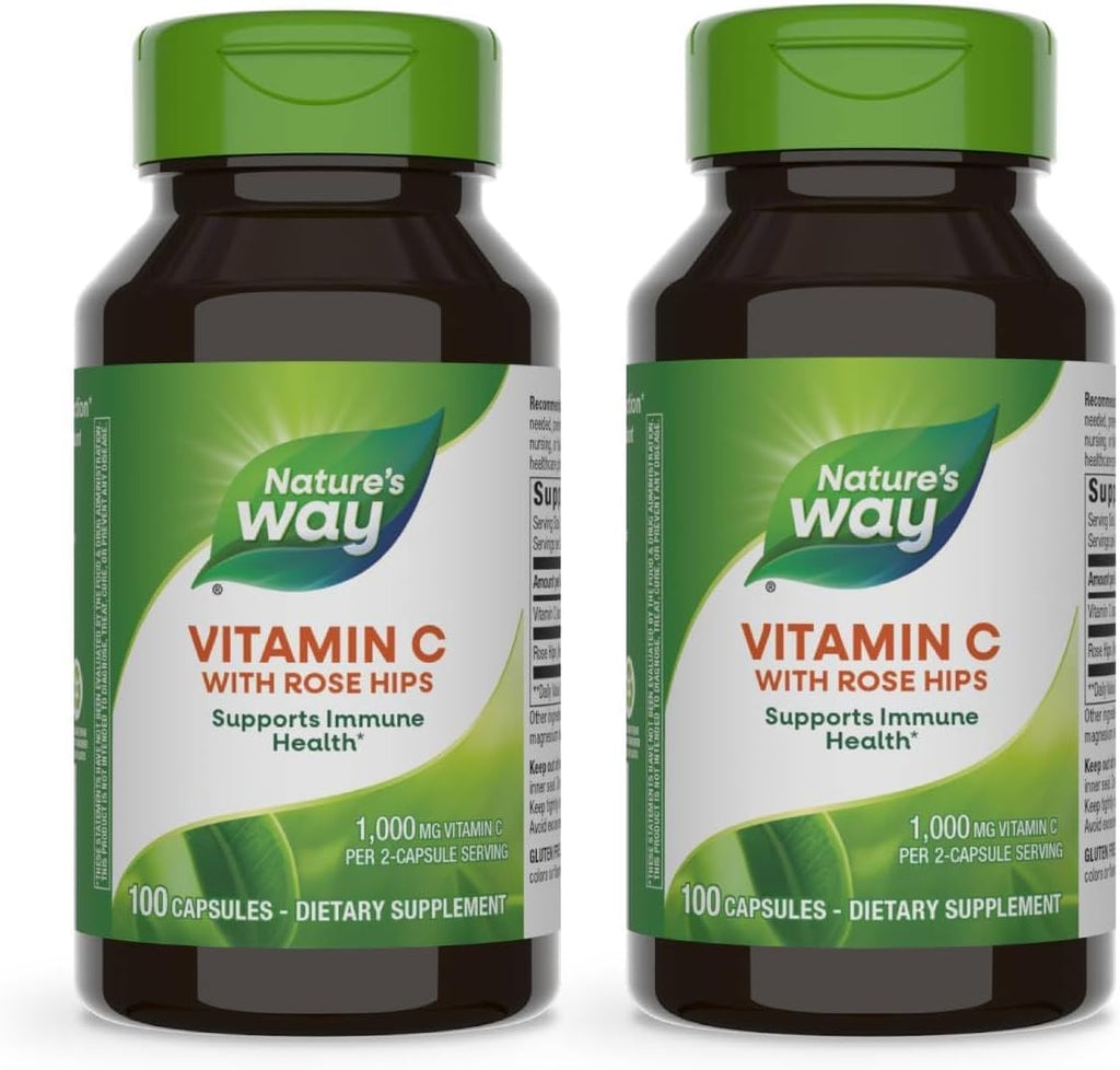 Nature's Way Vitamin C con Escaramujo Extra Fuerte - 1000 mg por dosis - 250 cápsulas