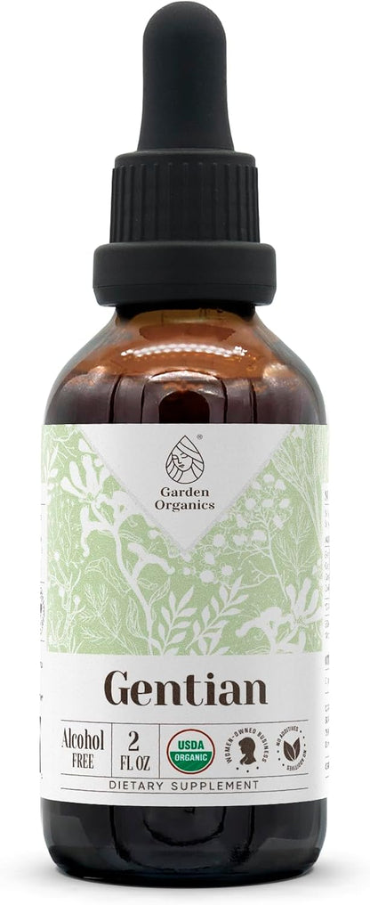 Garden Organics - Extracto Orgánico de Genciana sin Alcohol - Tintura de Alta Potencia - 60 ml – Image 1