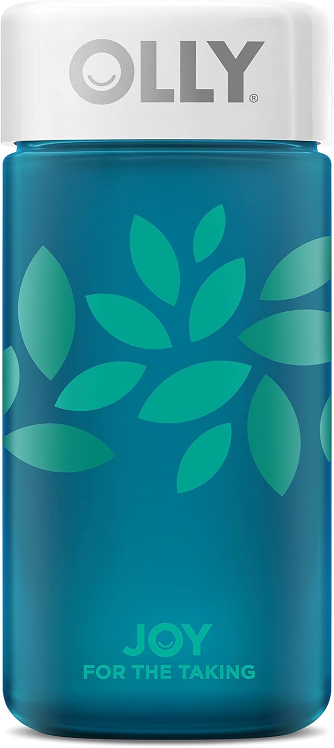 OLLY Joy Jar - Frasco de Cristal Recargable para Gominolas de Vitaminas, hasta 120 Gominolas, Edición Limitada 2022