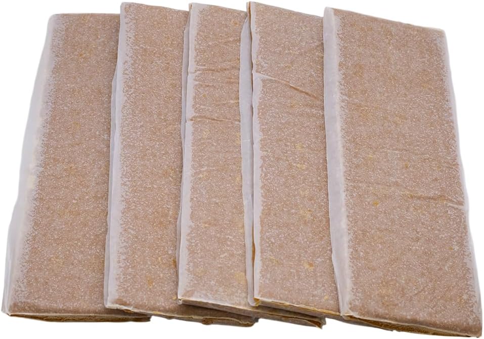 Pollen Patties para Apicultura de VILLAGE GIFT IMPORTERS | Contiene 15% de Polen Natural y 15.5% de Proteína | Nutrición Equilibrada para Abejas | Apoya la Salud de la Colmena (Paquete de 5, 5 unidades)