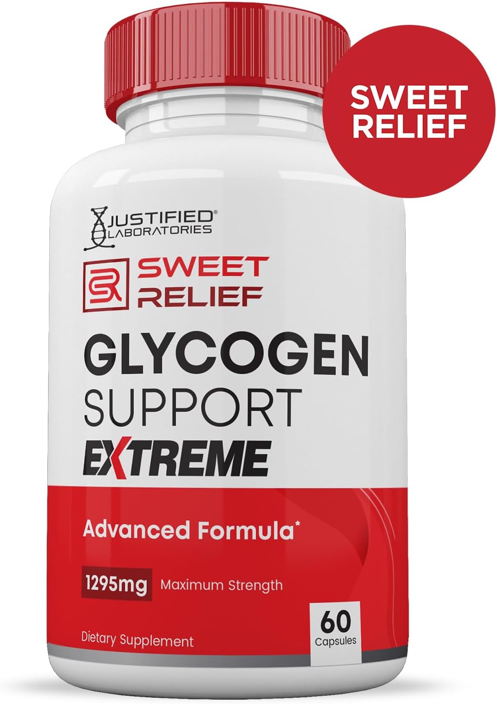 (2 Pack) Sweet Relief Glycogen Support Extreme Pills Advanced Formula 1295MG Zero Artificial Colors Flavoring Preservatives 120 Cápsulas