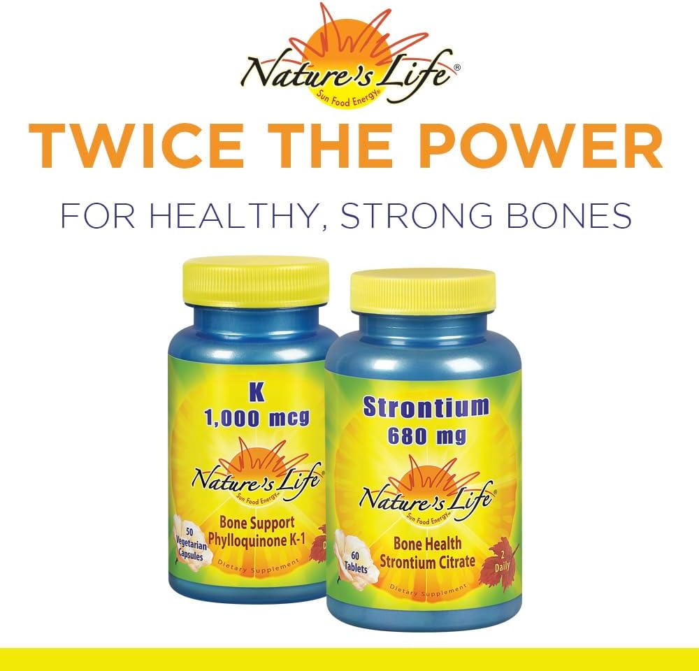 Nature's Life Vitamina K1 1000 mcg - 50 Cápsulas Vegetarianas