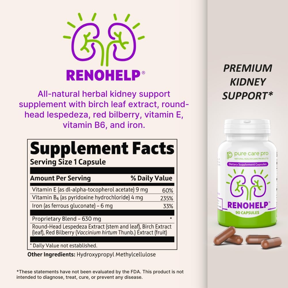 Renohelp Suplemento de Apoyo Renal, 90 Cápsulas