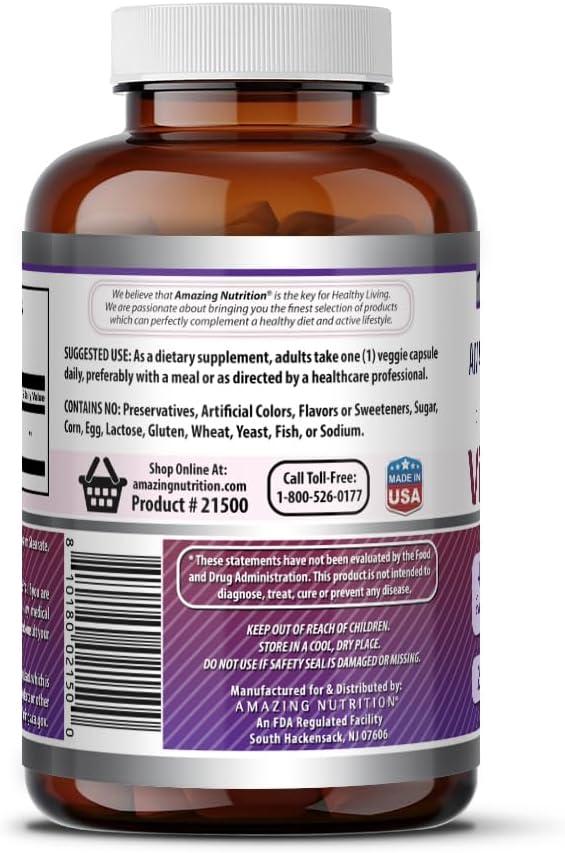 Amazing Formulas Vitex Fruta 400 mg | Cápsulas Vegetales | No OGM | Sin Gluten | 250 Cápsulas