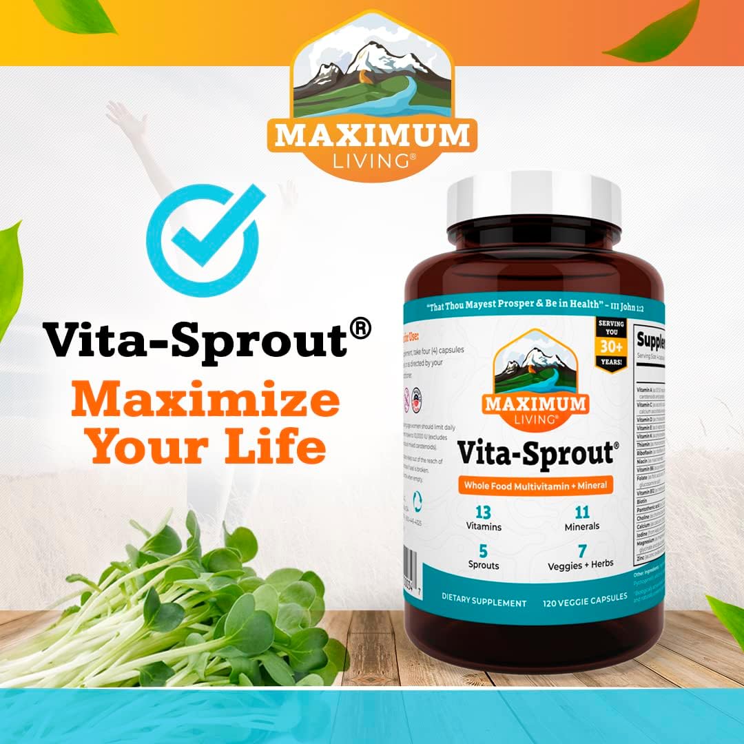 Vita-Sprout Whole-Food Multivitamin & Phytonutrient Blend, 120 Cápsulas