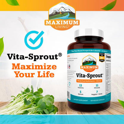 Vita-Sprout Whole-Food Multivitamin & Phytonutrient Blend, 120 Cápsulas – Image 7