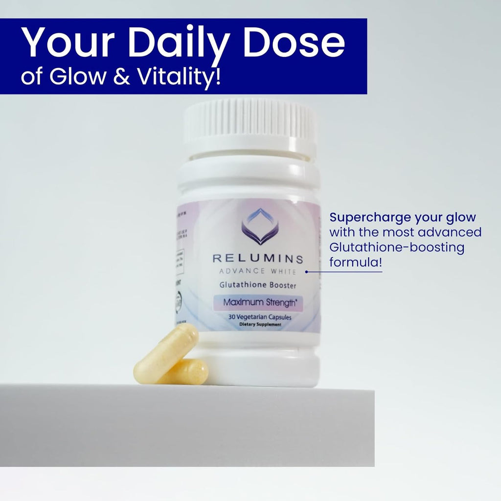 Relumins Advanced Vitamin C MAX Complex y Glutathione Booster - Set de 2 Botes de Cápsulas