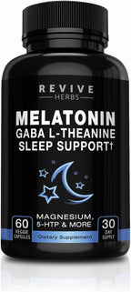 Melatonina, GABA, L-Teanina - 60 Cápsulas Vegetales