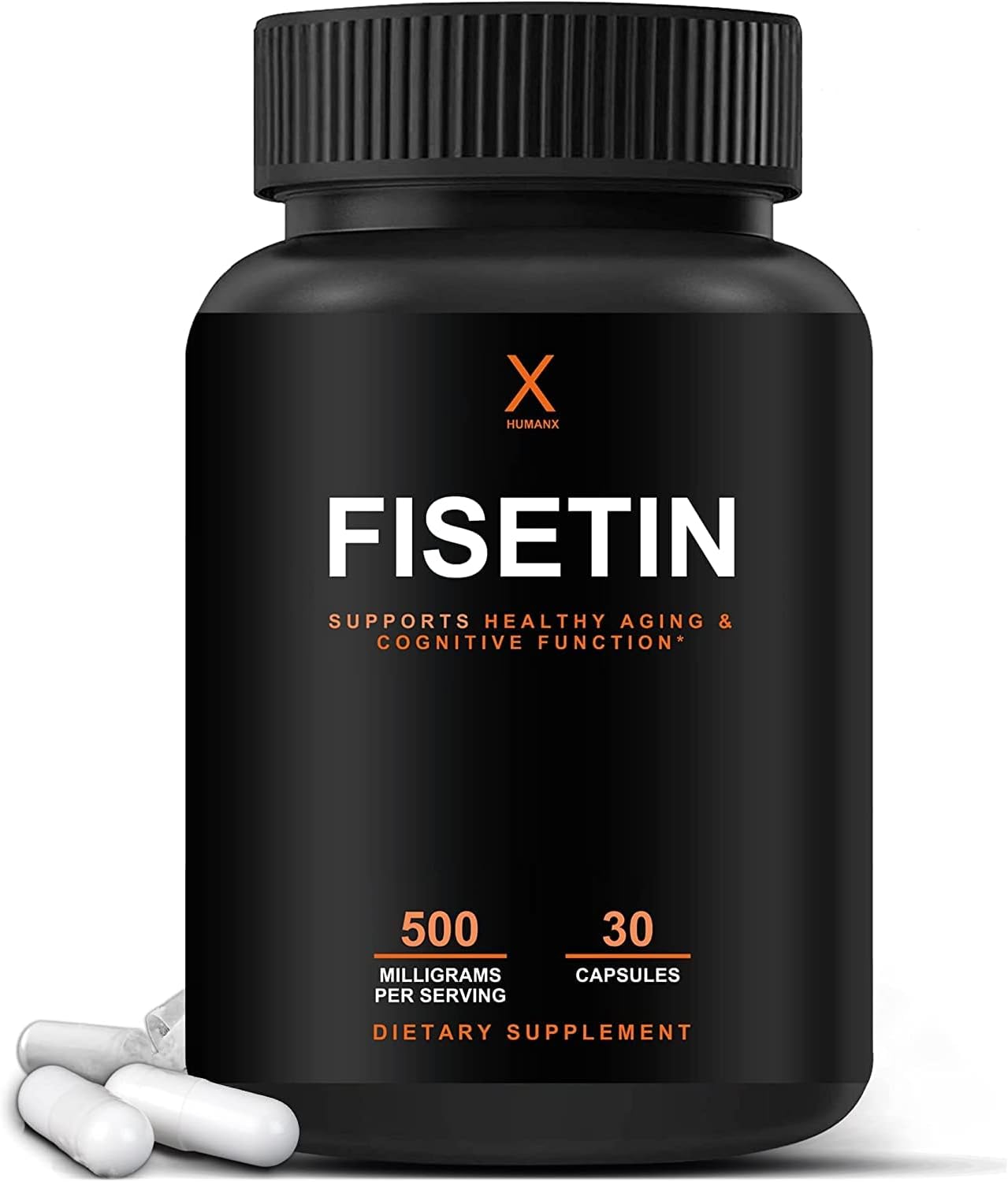 HUMANX Fisetin 500 mg - 98% Pureza - 60 Cápsulas