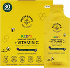 Kid's Immune Liposomal Vitamin C de Beekeeper's Naturals - 500 mg de Vitamina C con Saúco, Vitamina D, Propóleo y Miel - Sabor a Frutos del Bosque - 12 Sobres