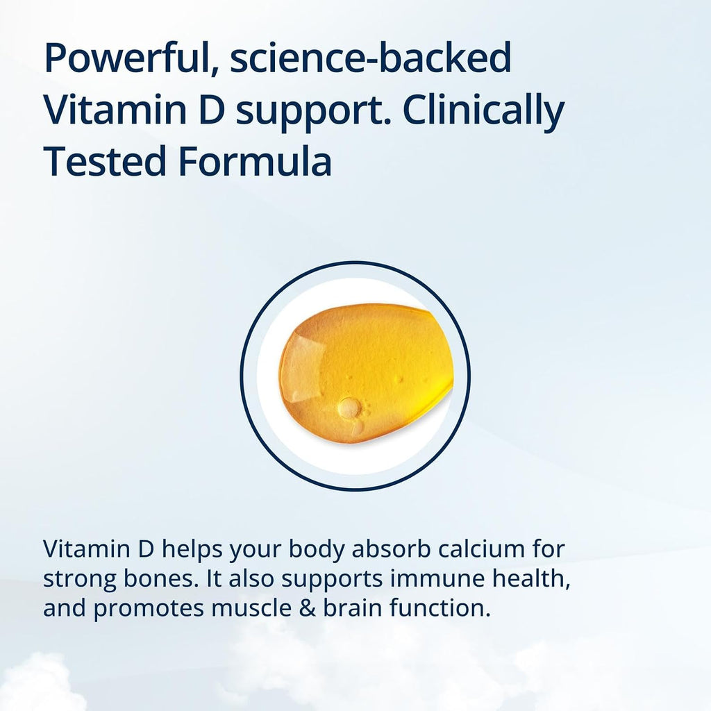 Metagenics Vitamina D3 5000 UI - Complemento de Alta Potencia - 125 mcg Colecalciferol en Aceite de Coco - 60 Cápsulas Blandas