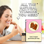 Future Kind Gominolas Veganas de Biotina para Cabello, Piel y Uñas – Colágeno Vegano con Vitaminas A, C y E – Sabor Fresa Natural – 30 Gominolas