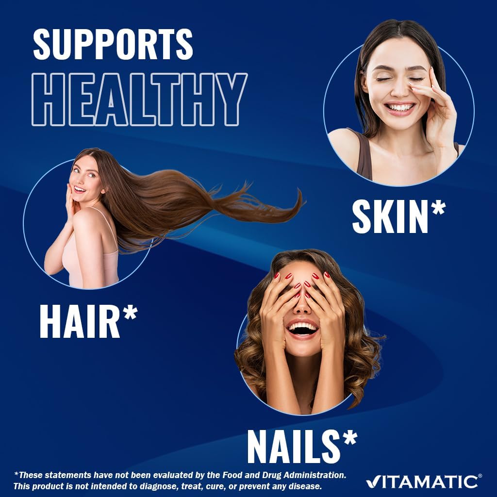 Vitamatic Biotina 5000 mcg (5 mg) - 365 Comprimidos Veganos - Vitamina B7