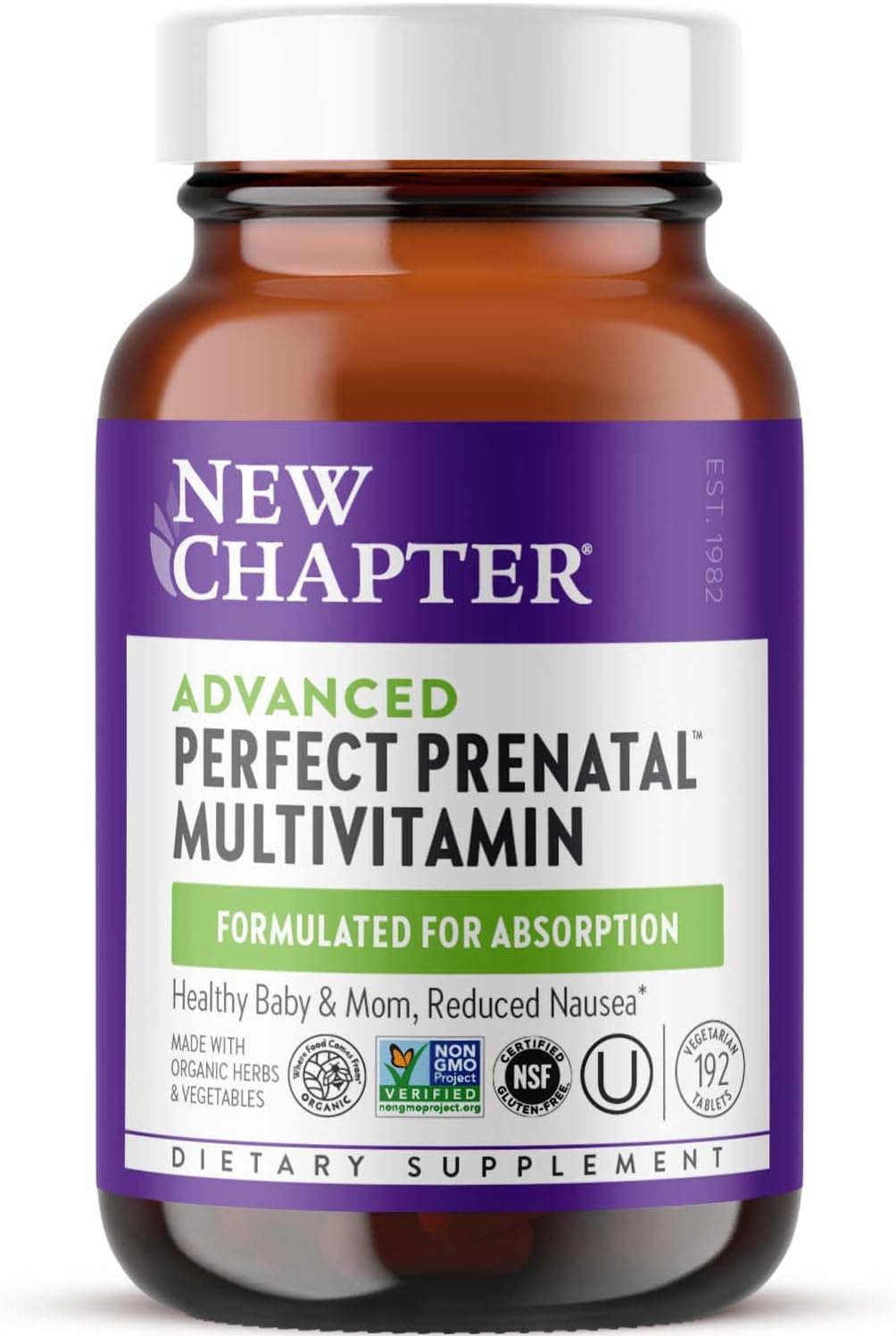 New Chapter Organic Perfect Prenatal, 192 tabletas