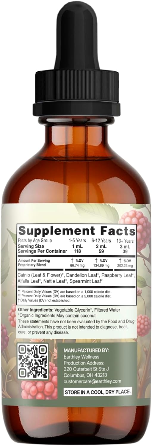 Earthley Wellness Nourish Her Naturalmente - Multivitamínico Líquido Botánico para Mujer