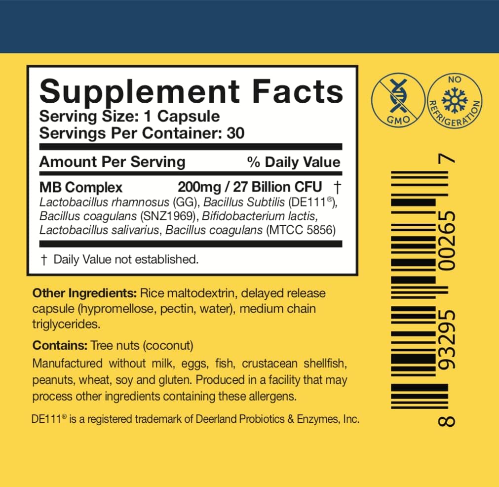 Researched Nutritionals Multi-Biome – Probióticos Dual-Action de Esporas y Cepas Vivas, 30 Cápsulas