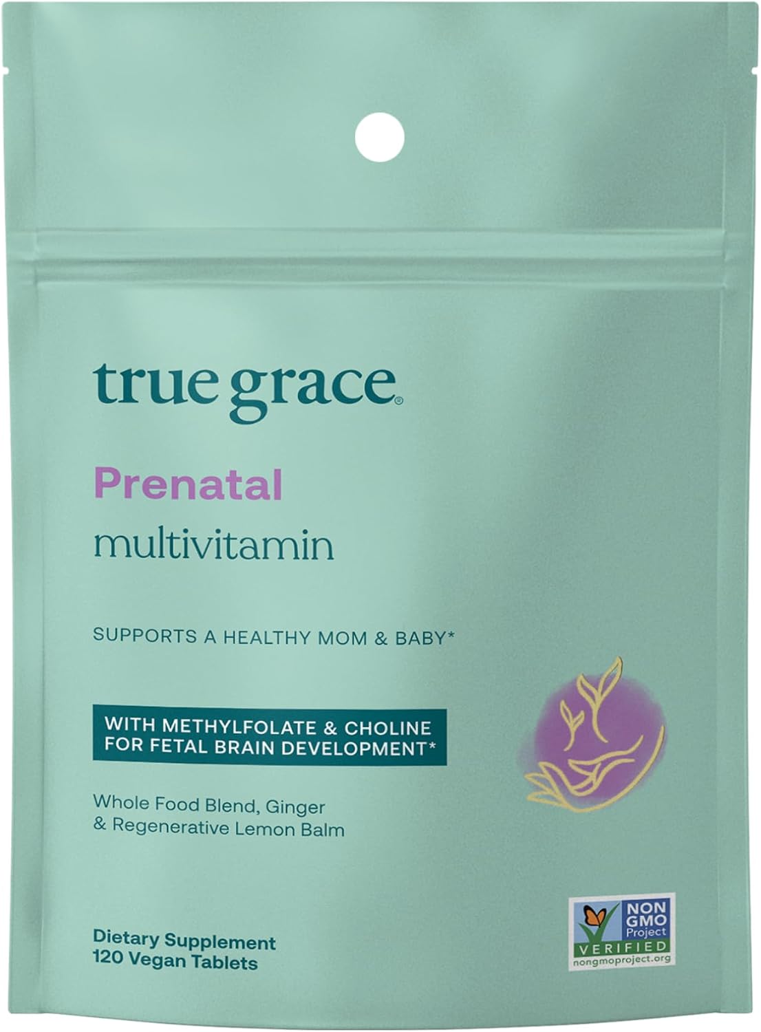 True Grace Prenatal Multivitamin - 60 comprimidos veganos
