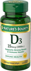 Vitamin D3 1000 IU – 120 Softgels – Nature's Bounty
