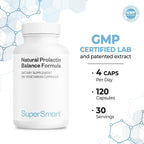 Supersmart - Suplemento Natural Anti Prolactina con P5P Vitamina B6, Mucuna Pruriens, Maca, Ashwagandha - 120 Cápsulas Vegetales