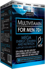 ACTIF Multivitamínico para Hombres 70+ con 30 Factores Avanzados, 90 Cápsulas