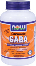 NOW Foods GABA Sabor Naranja Masticable - 90 Comprimidos Masticables