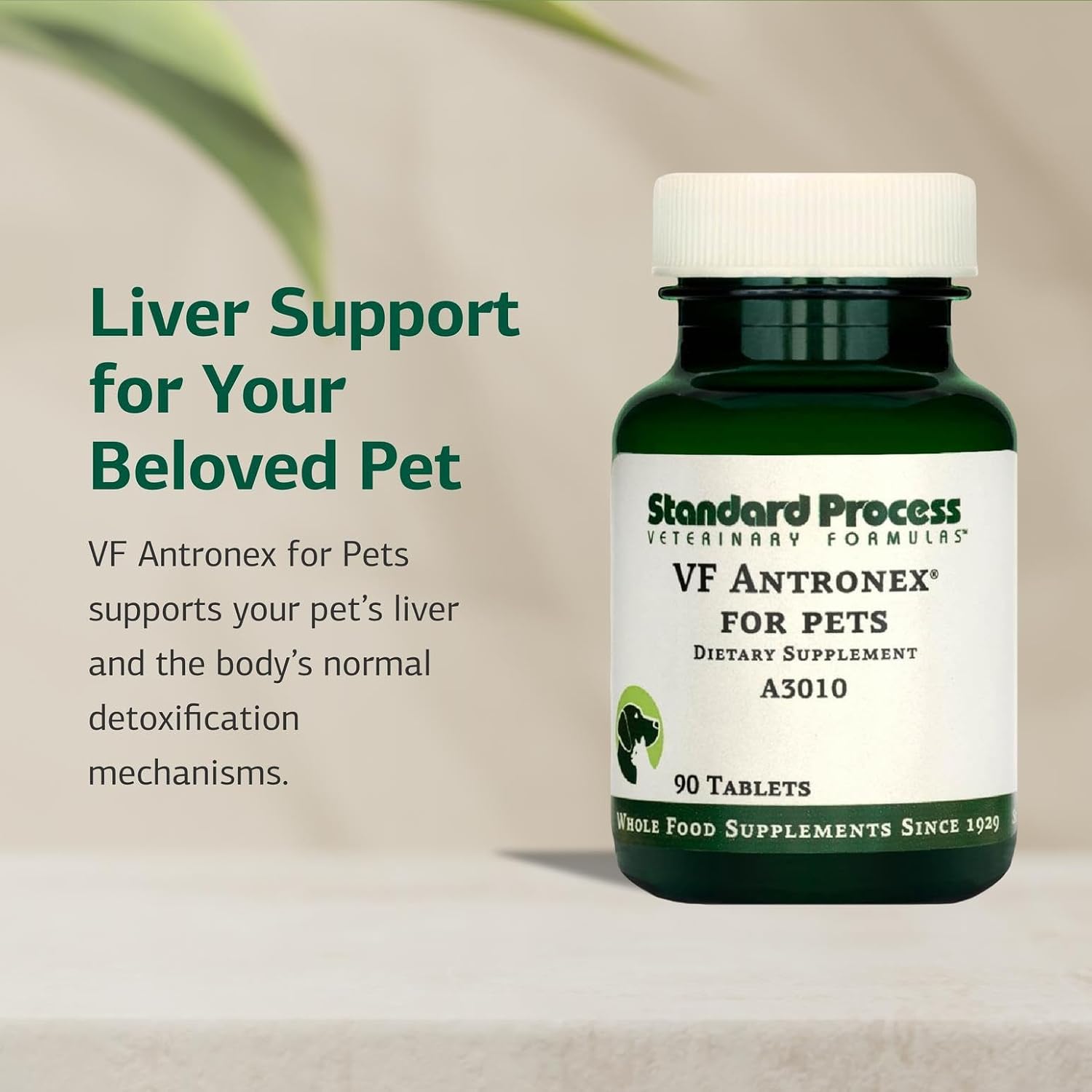 Standard Process VF Antronex for Pets - Liver Support for Dogs and Cats (90 Tablets)