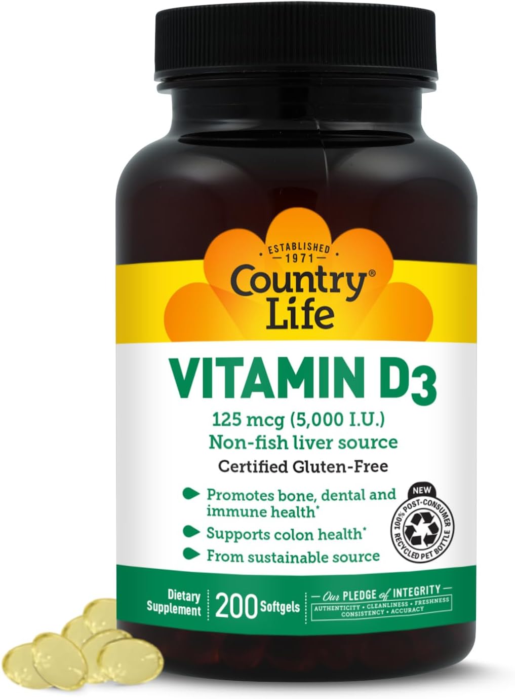 Vitamina D3 5000 UI - Colecalciferol, Country Life